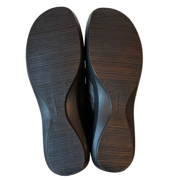 Easy Spirit black leather clogs women’s size 10 - Picture 4 of 15